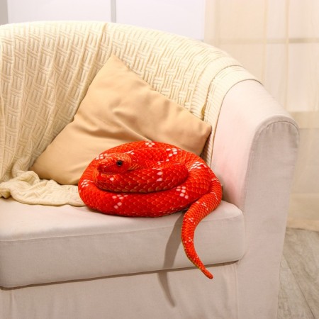 Soft toy "snake", 40 cm/200 cm, terracotta color-1