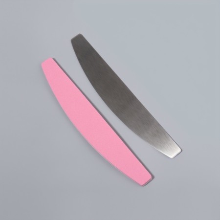 The base with interchangeable nail files, grinding, set 10 pcs, pink color-2