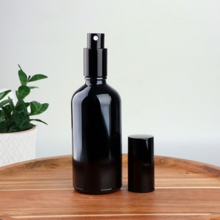 A bottle for storage, with a sprayer "Black", 100 ml, black color-2
