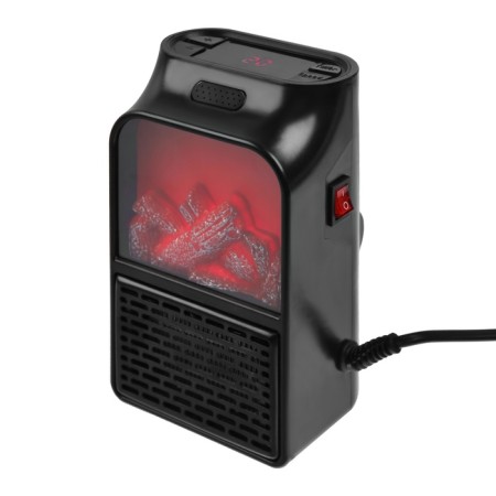 Portable heater Luazon LTO-09, 500W, 23 m², 2 modes, black, cord-2