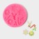 Mold "Snowflakes", silicone, d = 9.5 cm, pink color