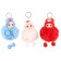 Soft toy "Winter doll" on a key fob, 16 cm, color mix