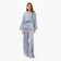 Female set (jacket, trousers) minku: Silk pleasure color gray-blue, rr 46