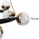 Lamp with PDD "Ricardo" 12xLD 40W black and gold 75x75x16-116 cm