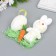 Decor "Bunny with egg and carrot in sprinkle" set of 12 cm