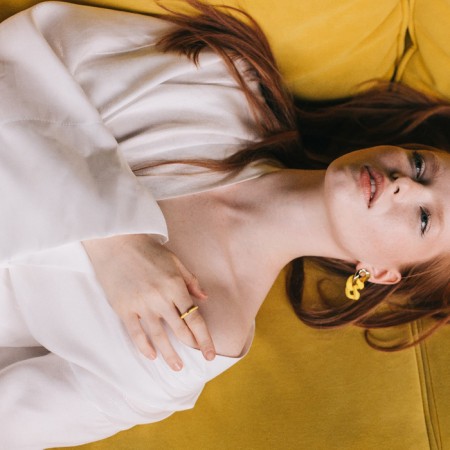 Ring "minimal" Strazinka, yellow color in gold, dimensionless-4