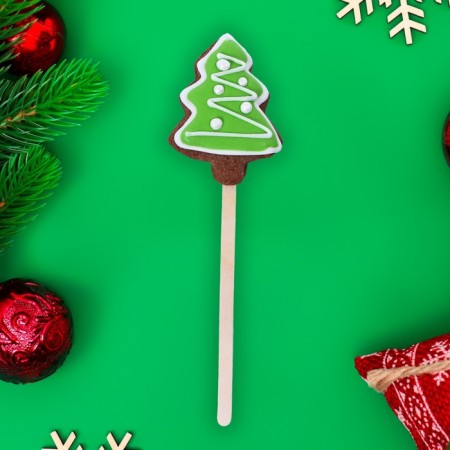 New Year. Mini chocolate cookies on the New Year's stick 15g 60pcs (2bleh30pcs)-6