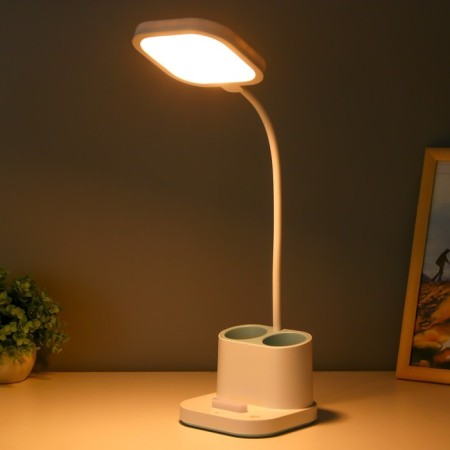 Table lamp sensory "Classen" LED 3W AKB USB white and white 14x13.5x57 cm Risalux-3