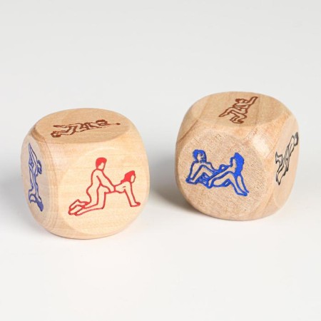 Cubes for adults "Pose", 2 pcs, 2.6 x 2.6 cm, wooden, 18+-5
