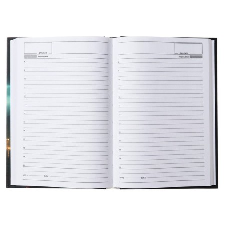The diary is notathered on the a5 160 sheets, cardboard 7BC, matte lamination, selective varnish, car in the night-7