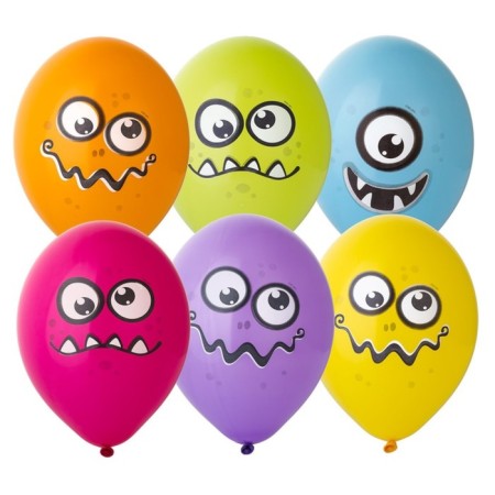 Latex ball 14 “Funny monsters”, set of 50 pcs., Types mix