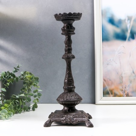 Cast iron candle for 1 candle "Boyarsky" black 37x16x16 cm-1