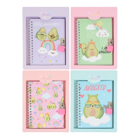 Gift notebook, A6, 45 sheets format, line, on the castle, on the crest, "Avocado", mix