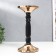 Summary Metal for 1 candle "Black Column" gold 18.5x9x9 cm