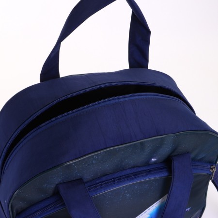 Small suitcase 20 ”, a road bag with a zipper, the color of a dark blue-11