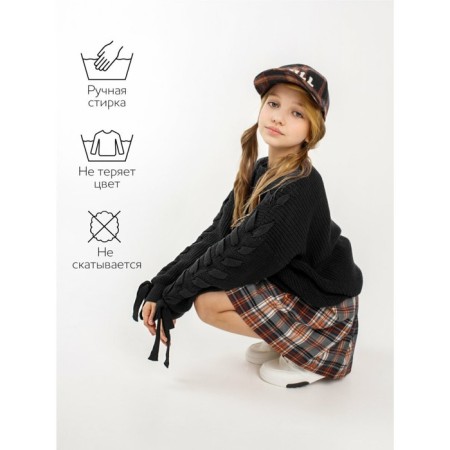 Свитер для девочки Amarobaby Knit Wear, рост 152 см, цвет чёрный-4