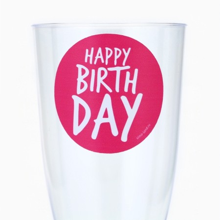 A set of plastic glasses for champagne "Happy Birthday", a cheerful holiday, 150 ml-3