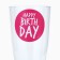 A set of plastic glasses for champagne "Happy Birthday", a cheerful holiday, 150 ml