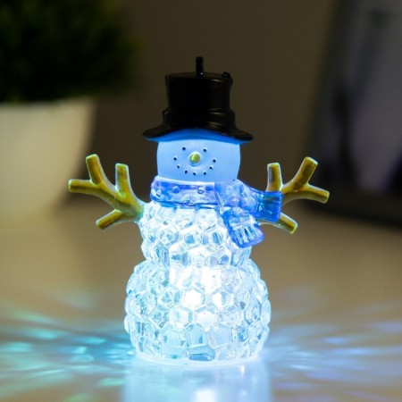 Night Snowman LED 1W RGB 3HLR44 Transparent 8x8x10cm Risalux-4