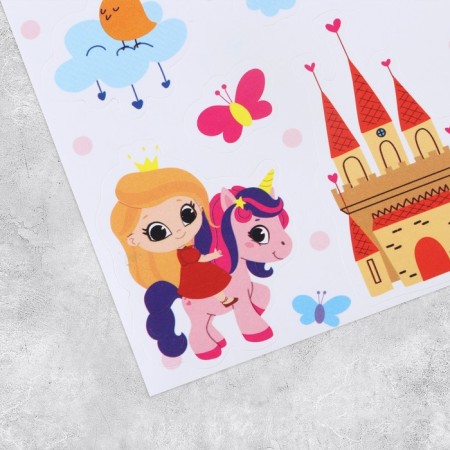 Paper stickers "Unicorns", 14 × 21 cm-1