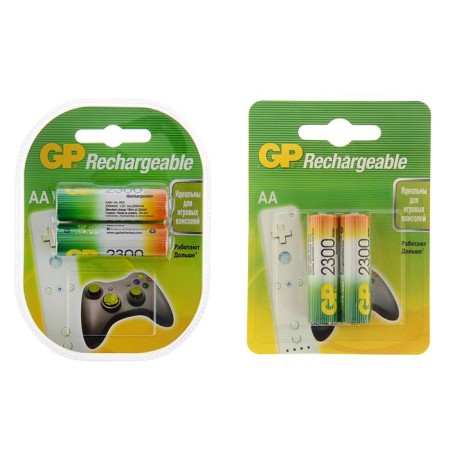 Battery GP, Ni-MH, AA, HR6-2BL, 1.2V, 2300 mAh, blister, 2 pcs.