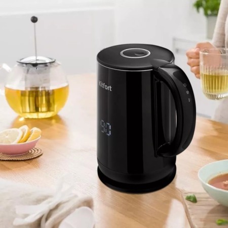 Electric KitFort KT-6173 kettle, plastic, Metal flask, 1.5 l, 2200 watts, black-3