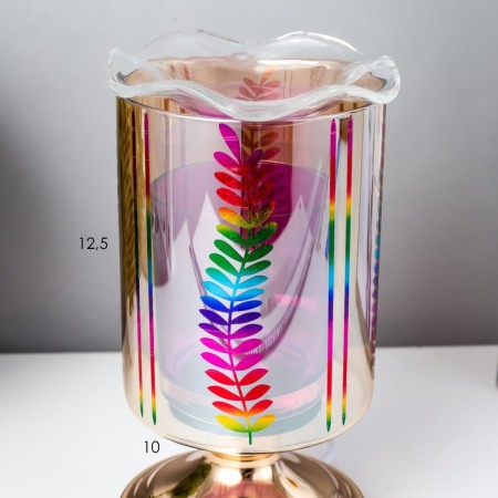 Aromariner touchscap "leaves" G9 35W gold 10.5x10.5x20 cm Risalux-3