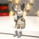 Souvenir Polystone Light "Losik with silver horns with a candle" MIX 15.5x7x8.7 cm