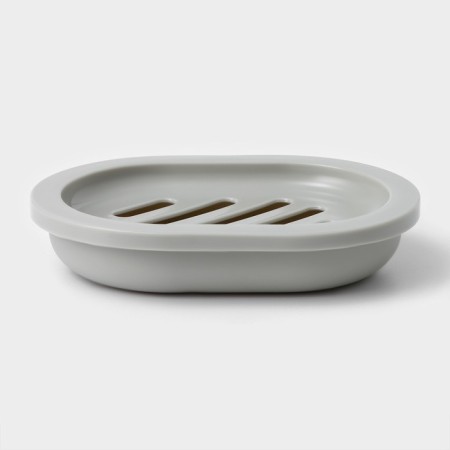 Set for the bathroom "Standard", 4 items: soap dispenser, soap dish, 2 glasses, 24 × 8 × 17 cm, color gray color-7