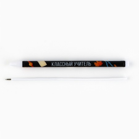 Plastic handle with cap "Class teacher", ball, 0.5 mm, blue pasta-6