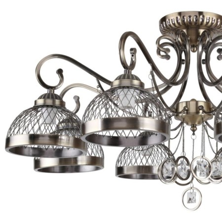 Ceiling chandelier lori 8xe27 60W, size 75x75x41 cm, color antique bronze-2
