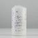 Candle - cylinder "Happy New Year and Merry Christmas!", 5x10 cm, white with silver