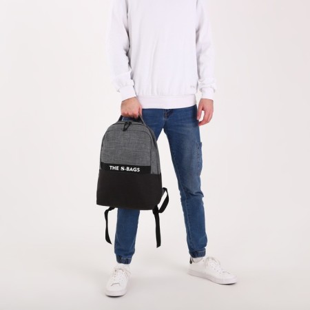 A backpack on a zipper, "saxi", a laptop department, gray color-9