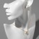 Set of 5 objects: earrings (4 pairs), a pendant “minimal” heart, color gold, 40 cm