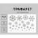 Plastic stencil "Snowflakes" 24x16 cm