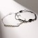 Bracelets "Demetrons" yin-yang, shine, black and white color, 7cm