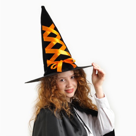 Hat-cone "Witcher", with ties, tape of color mix-4