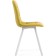 Stool on a metal frame chilli metal/velor, white/yellow 43.5x50x87.5 cm