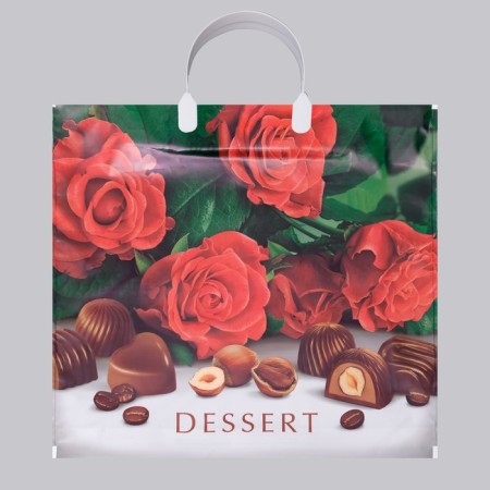 Package "Dessert", polyethylene with a plastic pen, 80 μm 37 x 34 cm