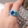Ring "Shine" three inserts, color, size 17.5