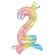 Foil ball 32 "Number 2 with the crown", gradient, on the stand