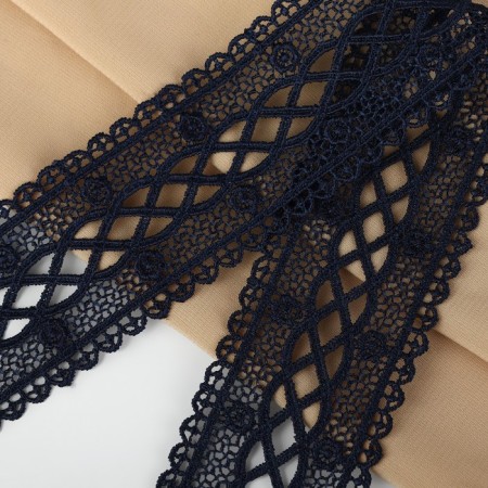 Hypure lace, 40 mm × 11 ± 1 m, dark blue color-1