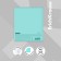 Notebook 96 sheets Erichkrause Coverpro Pastel Classic, Plastic Cover, OFSET BOLK, 100%White, Mint