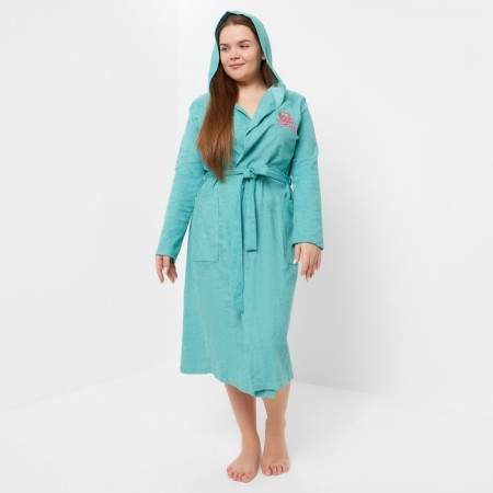 Women's bathrobe, green color, size 52-5