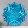 Figure "Snowflake" is a large blue metallic, half, 66.7x63.5 cm