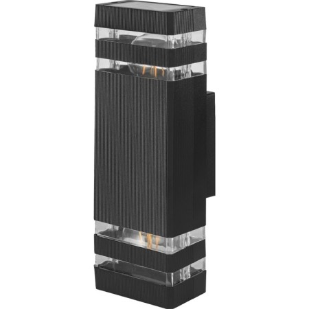 Wall lamp, invoice Duwi Techno, 110x95x320mm, 2he27, alum/glass, IP65, black, 990523-2