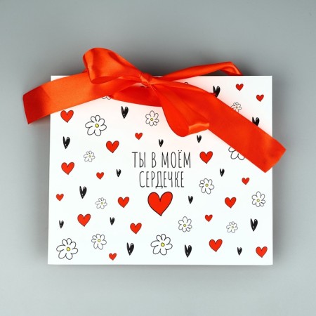 Laminated packet with a ribbon "in heart", Ml 27 × 11.5 × 23 cm-3