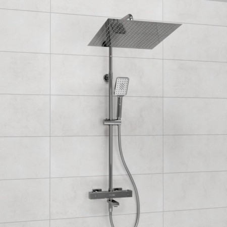 The shower system wasserkraft a199.119.126.087.ch Thermo, tropical shower, thermostat, chrome-1