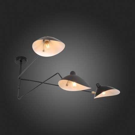 Ceiling Ceiling ST LUCE. SL305.402.03. SPRUZZO. 3x60 watts, E27, 110x110x65 cm, black color-7