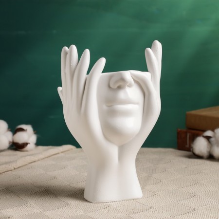 Kashpo - organizer "Dreams in the hands" White, 13.5x20x13cm-1